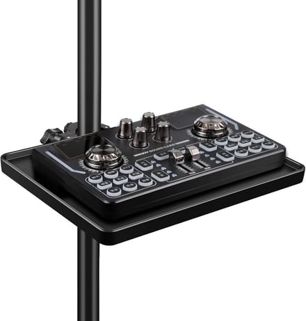 Geluidskaartlade voor Microfoonstandaard Verstelbare ABS Lade voor Live-uitzendingen Streaming en Karaoke