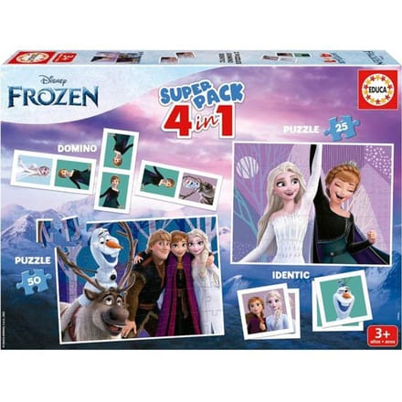 EDUCA - puzzel + educatief spel - Superpack 4 in 1 Frozen