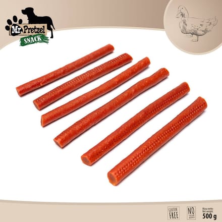 Mr.Pretzel - Zachte Eendenstaafjes - Vlees - 500g - 90% Eend - Hypoallergeen & Graanvrij