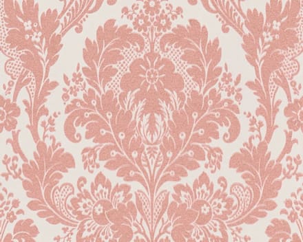 barok behang glitter 32750-2 oud roze ornamenten