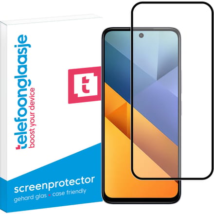 Xiaomi Poco M6 4G screenprotector Edge to Edge