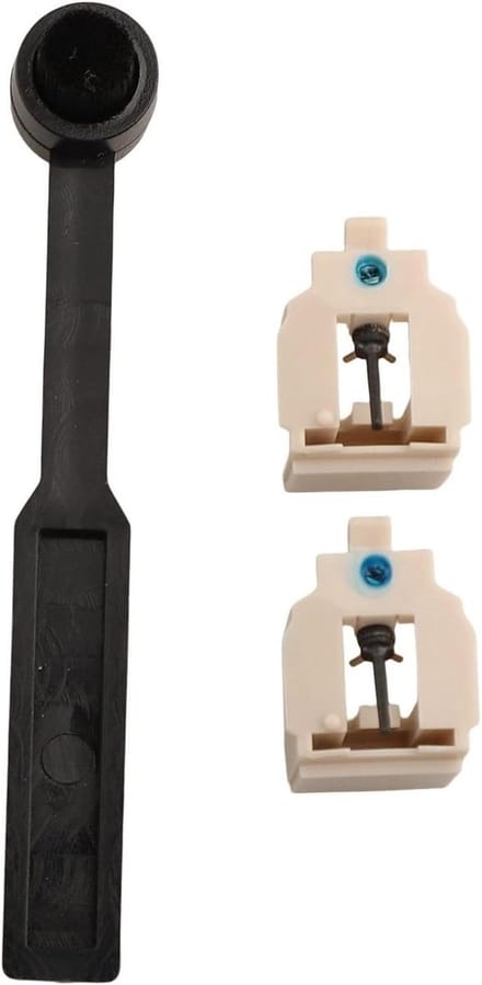 Platenspeler Naald - Stylus Vervanging - Muziek Luisteren - Koolstofvezel Constructie - 2 Stuks - Wit