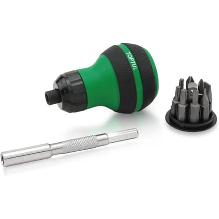 Ratels draaigreep,Bits TOPTUL 1/4 met Bits(8 stuks)