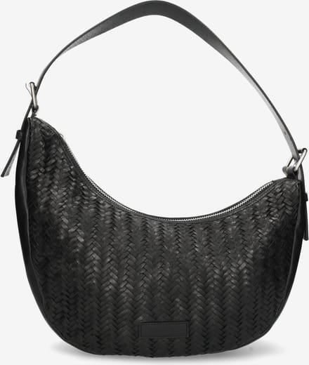 Shabbies Platanino Herringbone Schoudertassen Dames - Zwart - Maat ONESIZE