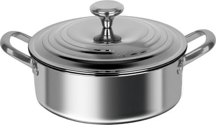 Cheffinger Lage Braadpan - 24cm - RVS - Zilver - 2,2 Liter