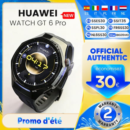 HUAWEI Watch GT 6 Pro 46mm GPS Smartwatch 1.47'' AMOLED Touchscreen Fiets Professioneel Niveau Brown