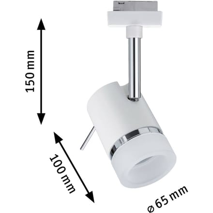 Paulmann Pipe 230V-railsysteem lamp URail GU10 10 W LED Wit, Chroom