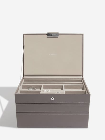 STACKERS 3-Set GREY Sieradendoos - Juwelendoos - Sieradenhouder - Sieraden Organizer