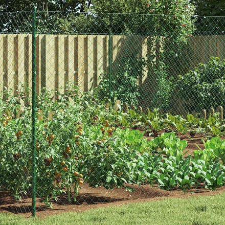 vidaXL - Kettinglinkheining - 2 - x - 10 - m - Staal - Groen