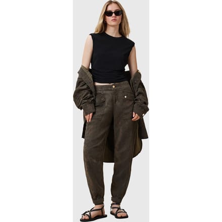 AllSaints Val Trouser Styx Leo Green Maat: 2 | Cargobroeken Outlet | Dames | Groen
