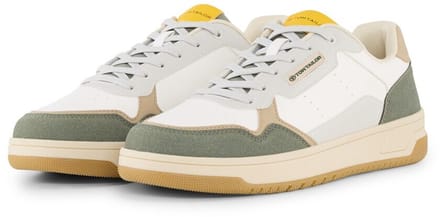 Tom Tailor - Sneakers met colour-blocking - Maat 42 - white-green