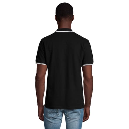 SOLS Heren Praktijk Contrast Poloshirt (Zwart)