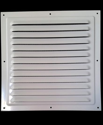 Ronde Ventilatie Rooster 300x300 mm Wit met Insecyccehe