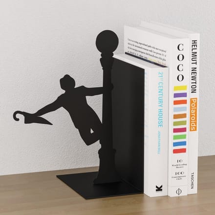 Balvi boekensteun Singing in the Rain Zwart Metaal