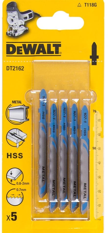 DeWALT DT2162 T 118 G Decoupeerzaagblad voor Metaal & Blikplaat VE=5