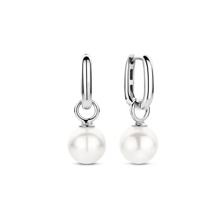 TI SENTO Dames Oorbellen - 925 zilver - Zilver parel - 7848WP