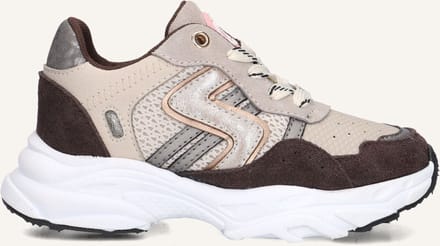 Ton & Ton Meisjes Lage sneakers Sanna - Bruin - Suède - Maat 31