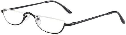 Half Frame Leesbril Met Lente Scharnieren voor Dames en Heren - Slanke Semi Randloze Lens