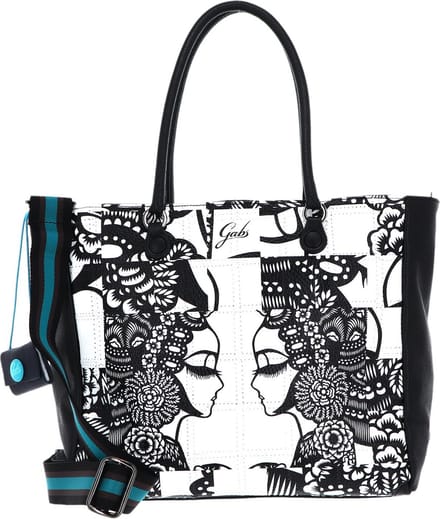 Gabs Leren Schoudertas Handtas Jessica Stampa Trip Shoulderbag Profili B / N Wit