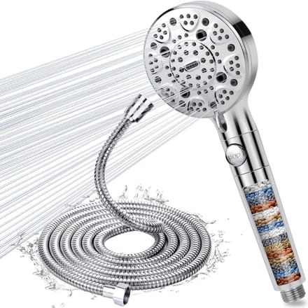 AHD® Douchekop - Doucheslang - Doucheset - Douchekop met Slang - Zilver - 25cm x 9cm x 9cm