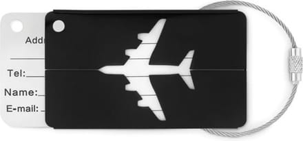 Reislabel | Kofferlabel | Bagagelabel | Aluminium | ZWART