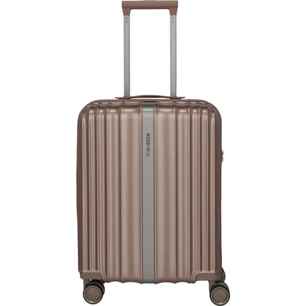 travelite Paros 4W Trolley Cappuccino Oud roze 55cm