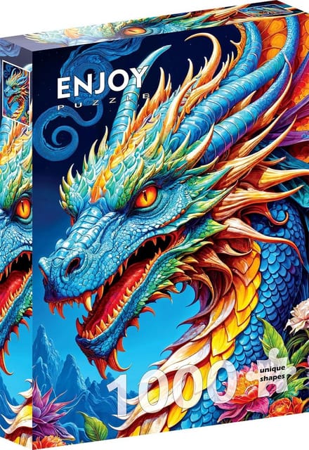 Fantasie Legpuzzel - 1000 Stuks met Blauwe Draak