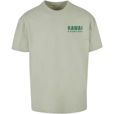 Merchcode - Hawai Oversized Heren Tshirt - M - Groen