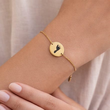 Armband met Voetafdruk Goud