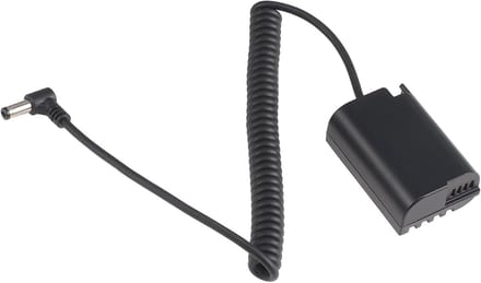 Dummy Batterij Kabel - Voedingsadapter Camera - Langere Opnames - Volledig Gedecodeerd - 100 cm Verlengbaar - Zwart