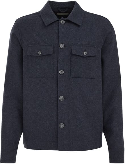 Van Gils Heren Boxy fit overshirt van wolmix