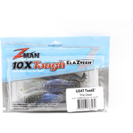 Zman Zacht kunstaas Geit ToadZ 4 Inch 3/Pack De deal (3079) white