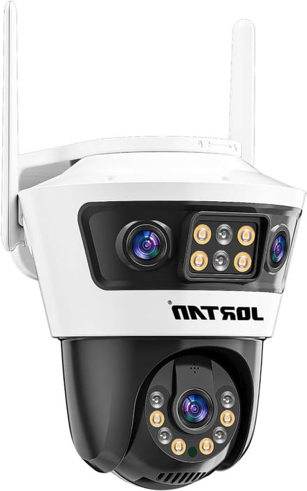 Intelligente Beveiligingscamera - Dubbele Lens Camera - Automatische Tracking - AI Detectie - Panoramisch Zicht - Wit