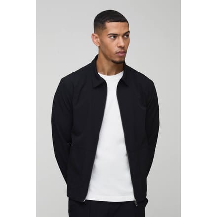 Long Sleeve Regular Fit Shacket | Black | Size Small