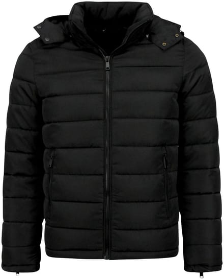 Heren Jack met Capuchon - Slim Fit - Tussenjas Heren - 8210 - Zwart