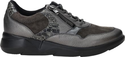 Waldläufer Combi K Rits Sneaker Sneakers - Leer - Dames - Grijs - Maat 41,5