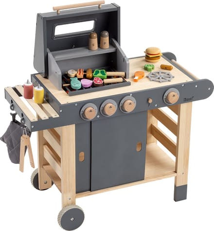 howa Houten Speelgoed BBQ Barbecue Grill "Maxi" met 25 stuks Accessoires 4825