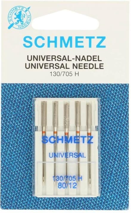 SCHMETZ, UNIVERSEEL, NAAIMACHINE-NAALDEN, 80-12, PER PAKJE.