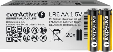 Everactive Aa Lr6 Alkaline Batterijen Voor Speelgoedafstandsbediening 40 Stuks Industrieel