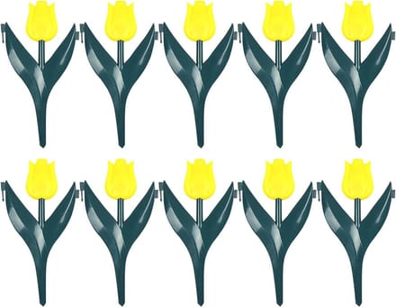 Tuinafsluiting Decoratief - Bloembedrand - Tuin Indelen - Weerbestendig PP - 30 x 18 cm - Geel