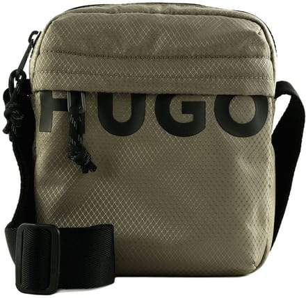 HUGO Schoudertas Shaun NS Zip Reporter Bag Taupe
