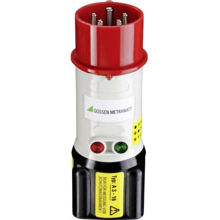 Gossen Metrawatt A3-16 Meetadapter CEE-stekker 16 A 5-polig - Bus 4 mm Aanraakveilig Meerdere kleuren