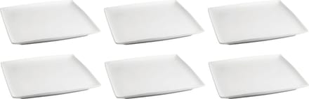 BonBistro Dinerborden Yong Squito 26 x 26 cm - Wit - 6 stuks