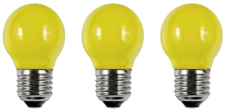 SPL E27 LED Lamp 1W - Geel - LED Filament Mini Globe/Kogel G45 - Feestverlichting - 3 Stuks