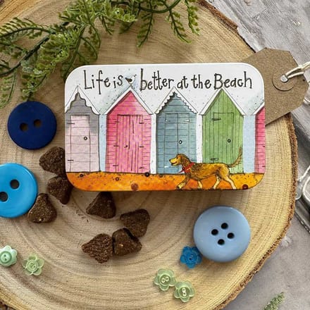 Alex Clark Rectangle Tin Life Is Better ~ Langwerpig opbergblikje hond