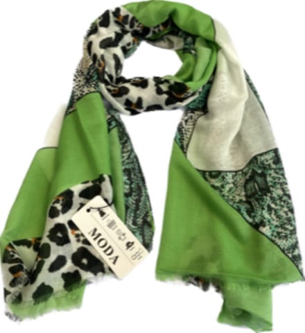 Sjaal met panter en slangen print 100% viscose in 7 kleuren