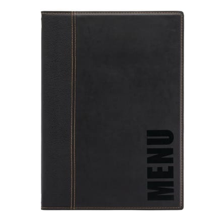 Securit® Menukaart | Menukaart map A4 Trendy - zwart