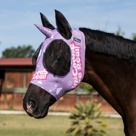 Vliegenmasker voor paard van lycra met oorkap Pro-Tech