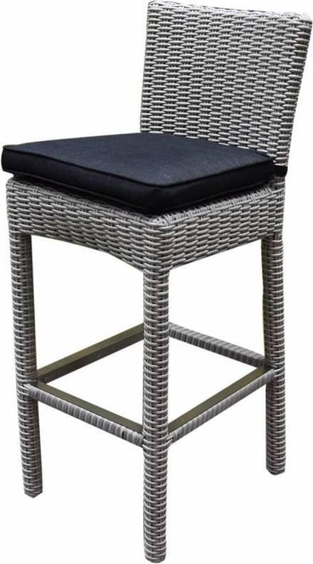Oxford barstoel wit grijs wicker