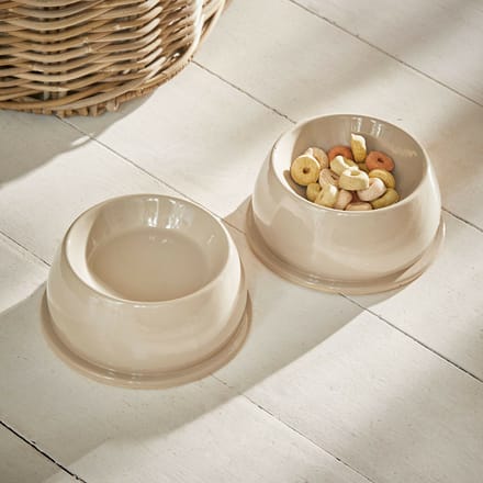 LOBERON Voerbakje set van 2 Kireva beige
